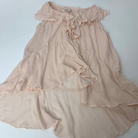 Ella Moss High Low Blush Ruffle Tank Top Size M - Picture 3 of 10